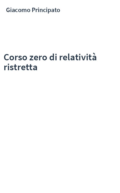 Corso zero di relatività ristretta