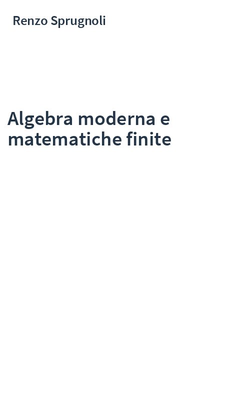 Algebra moderna e matematiche finite