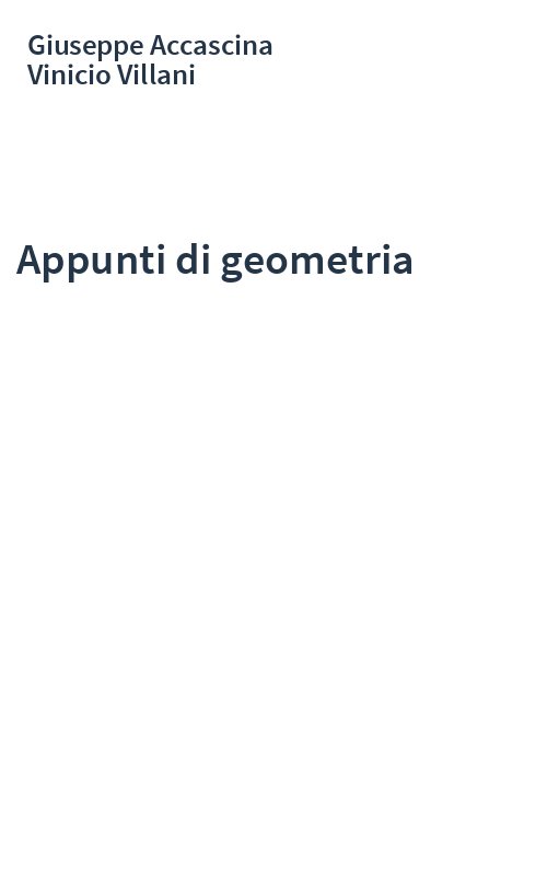 Appunti di geometria