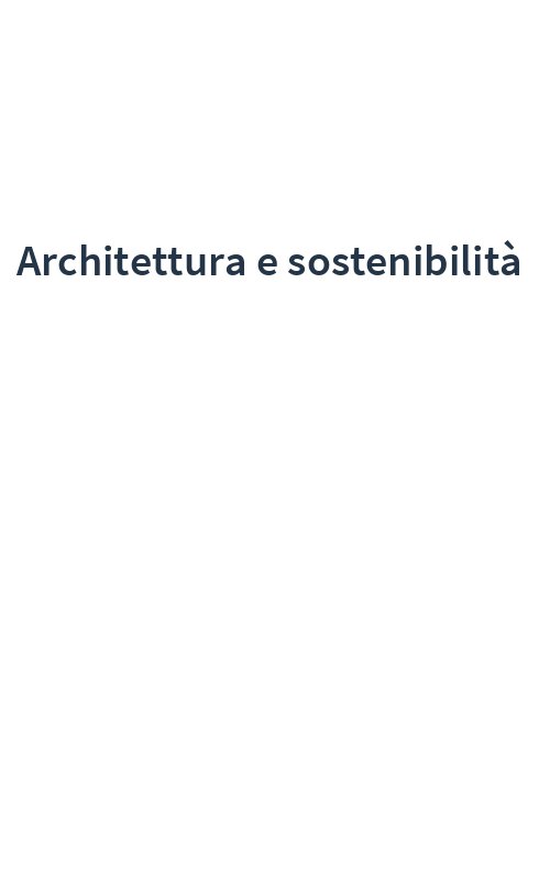 Architettura e sostenibilità