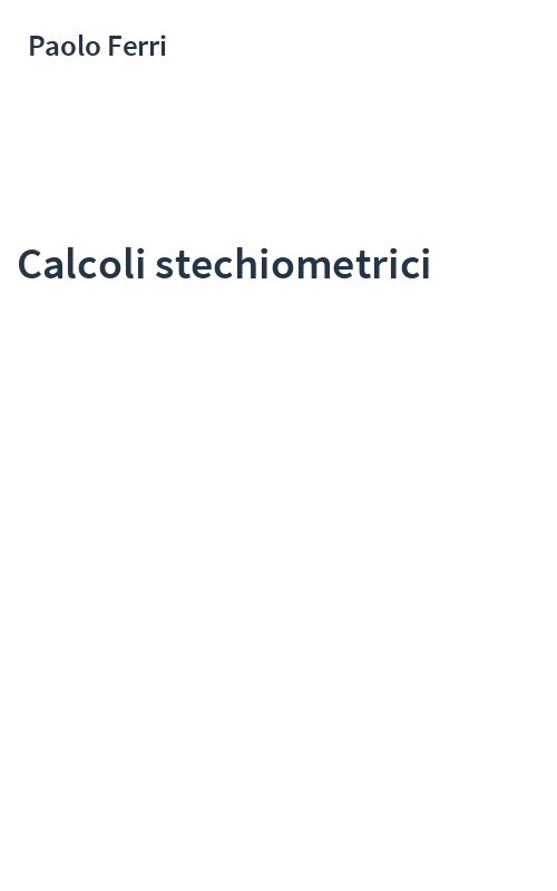Calcoli stechiometrici
