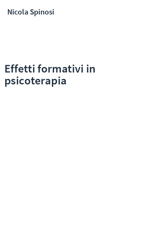 Effetti formativi in psicoterapia