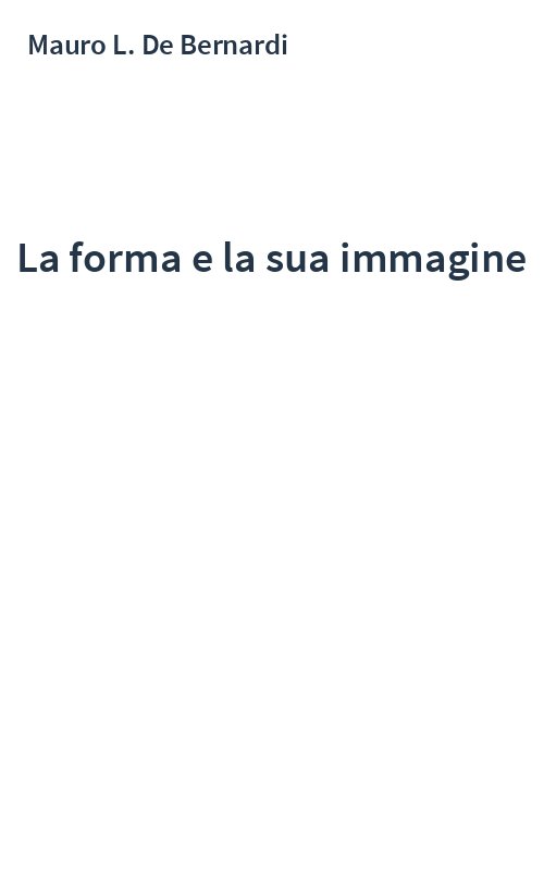 La forma e la sua immagine