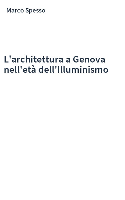 L'architettura a Genova nell'età dell'Illuminismo