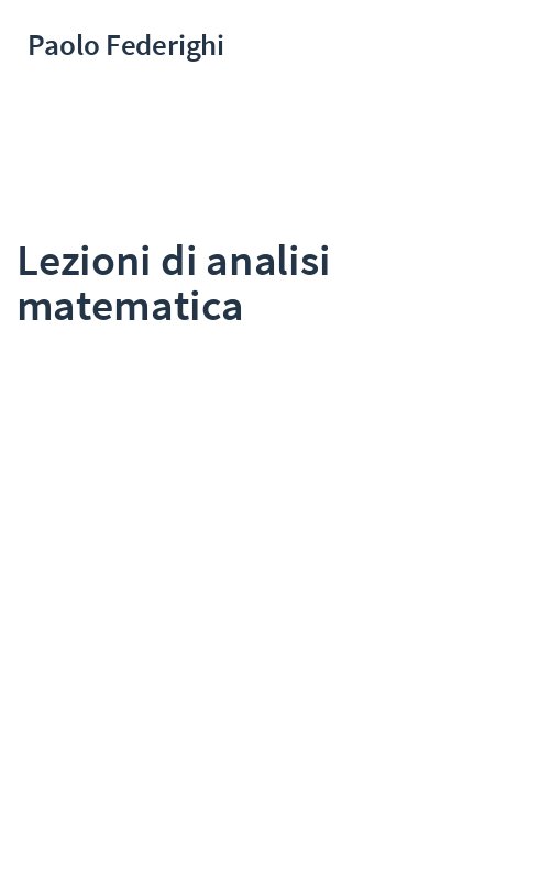 Lezioni di analisi matematica