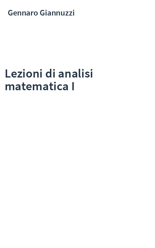 Lezioni di analisi matematica I