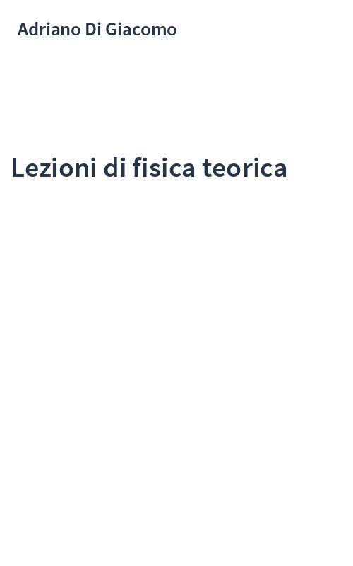 Lezioni di fisica teorica