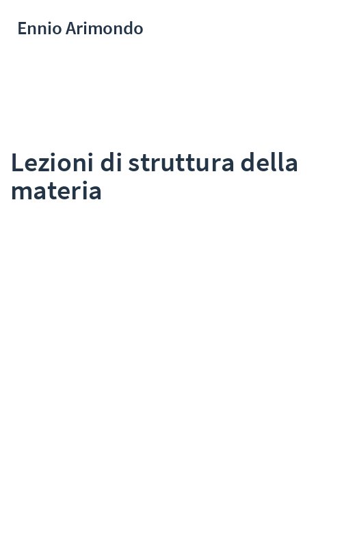 Lezioni di struttura della materia