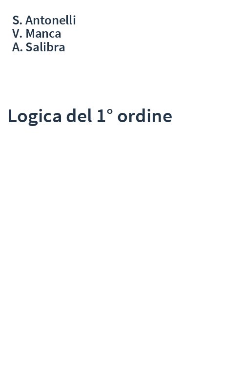 Logica del 1° ordine