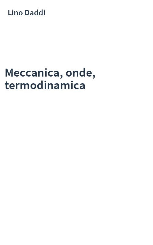 Meccanica, onde, termodinamica