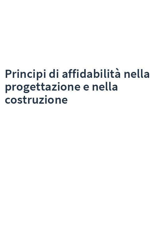 Principi di affidabilità nella progettazione e nella costruzione