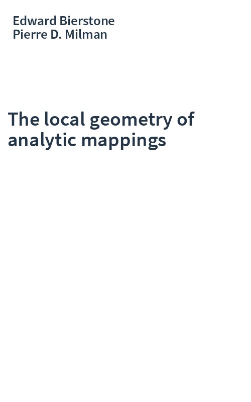 The local geometry of analytic mappings