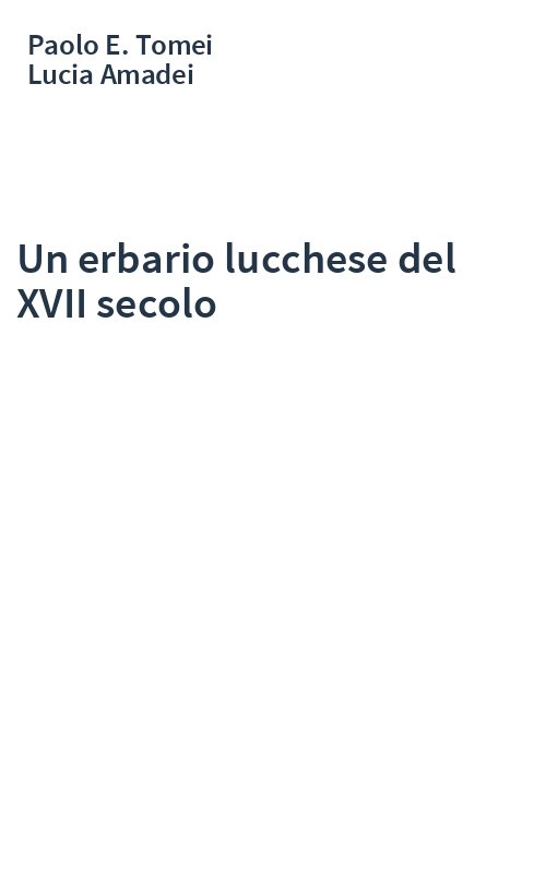 Un erbario lucchese del XVII secolo