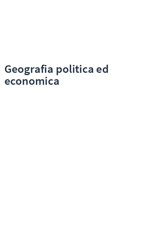 Geografia politica ed economica