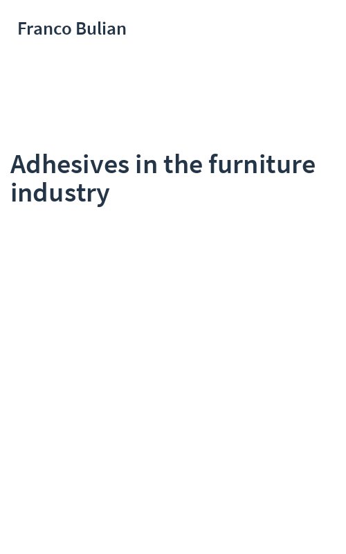 Adhesives in the furniture industry