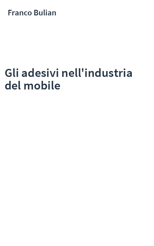 Gli adesivi nell'industria del mobile
