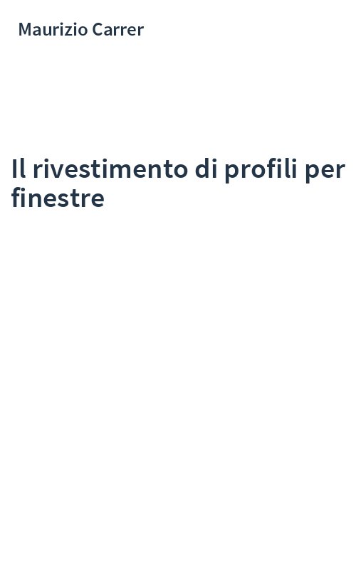 Il rivestimento di profili per finestre