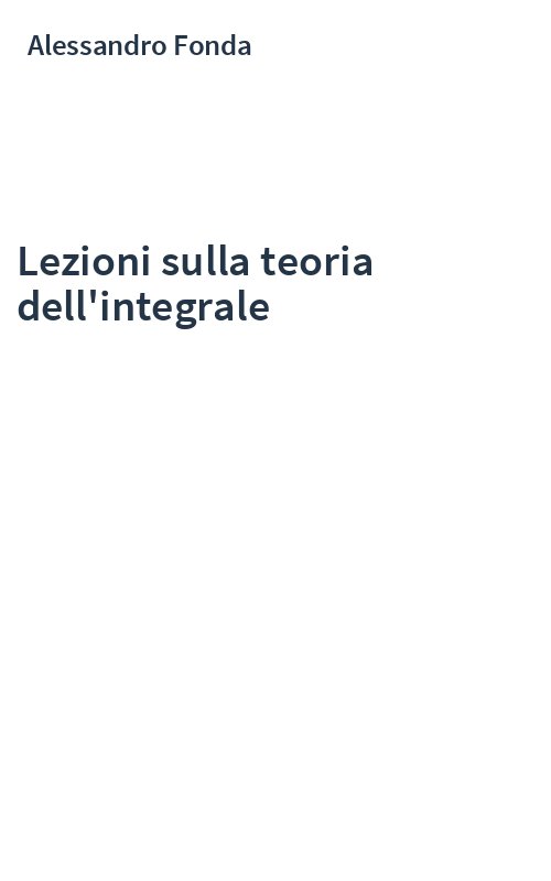 Lezioni sulla teoria dell'integrale