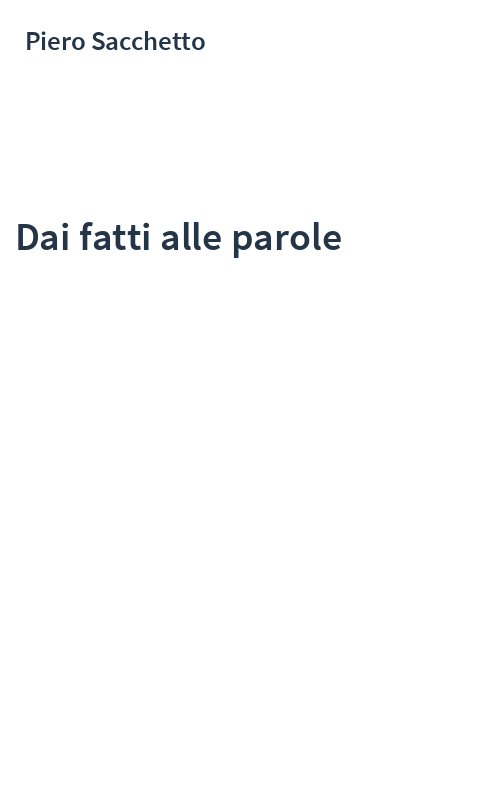 Dai fatti alle parole
