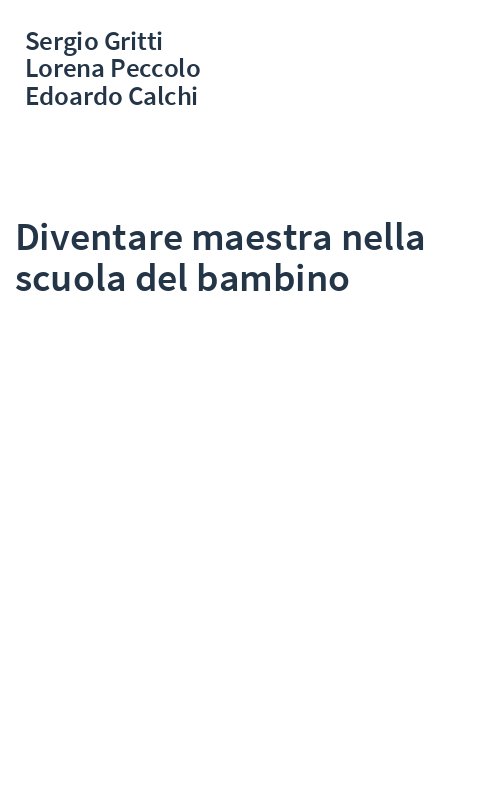 Diventare maestra nella scuola del bambino