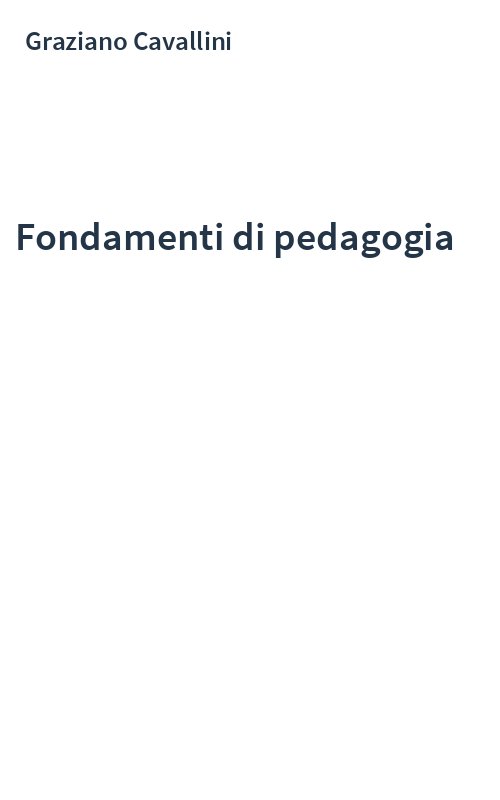 Fondamenti di pedagogia