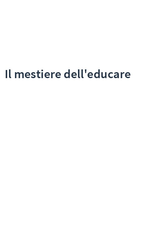 Il mestiere dell'educare