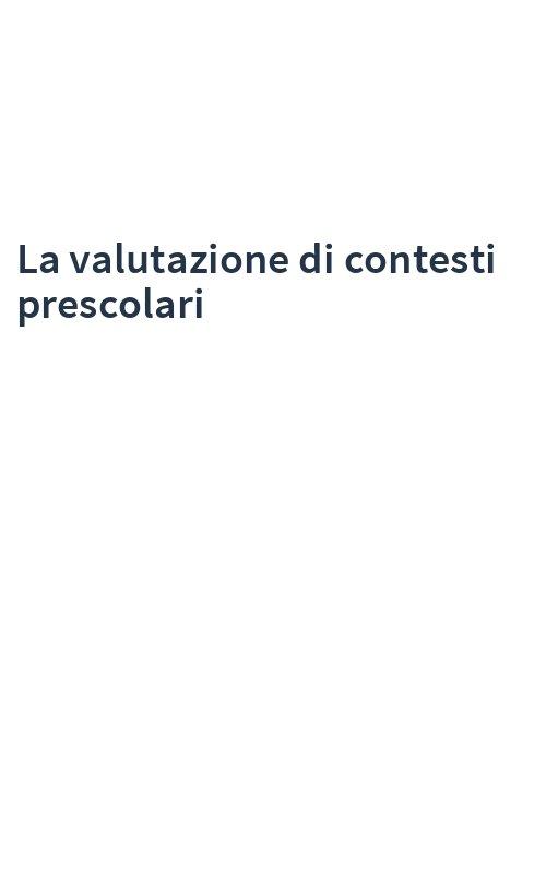 La valutazione di contesti prescolari