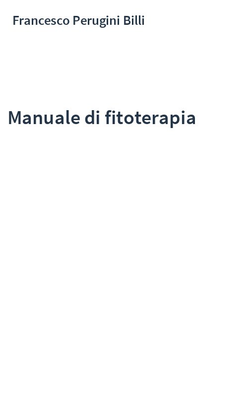 Manuale di fitoterapia