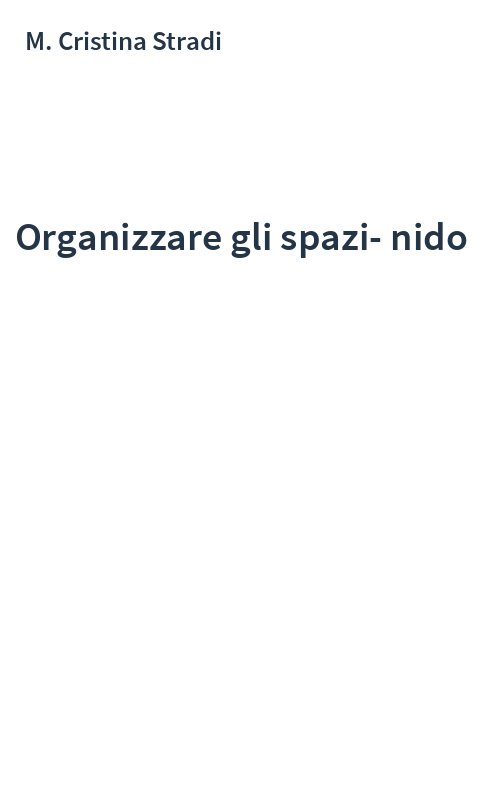 Organizzare gli spazi-nido