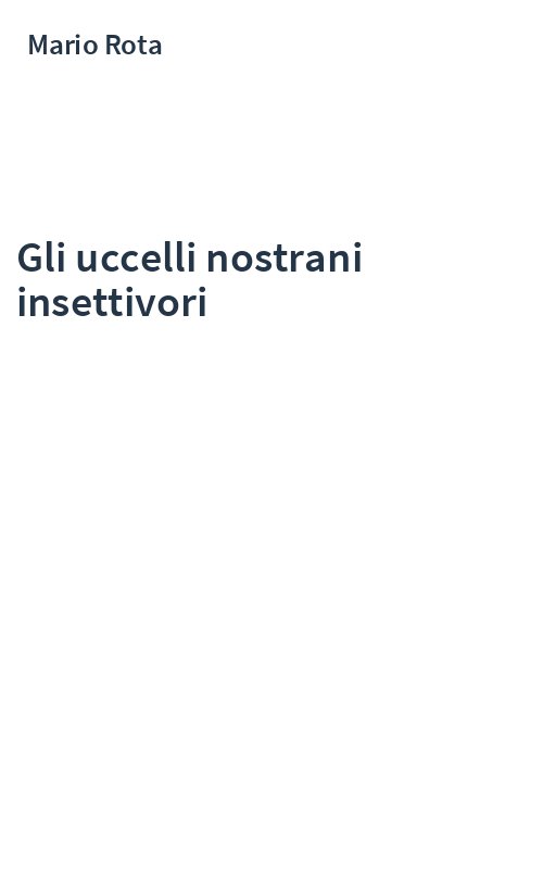 Gli uccelli nostrani insettivori