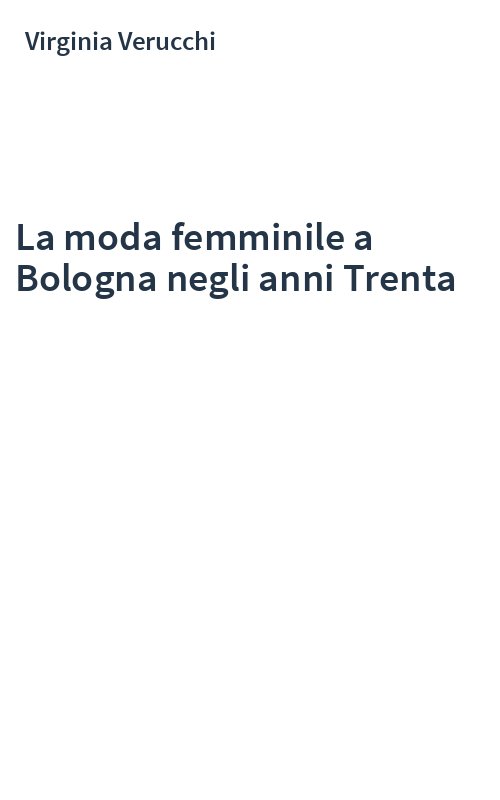 La moda femminile a Bologna negli anni Trenta