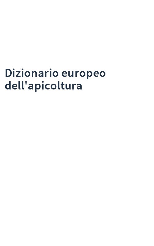 Dizionario europeo dell'apicoltura