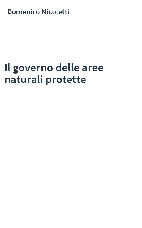 Il governo delle aree naturali protette