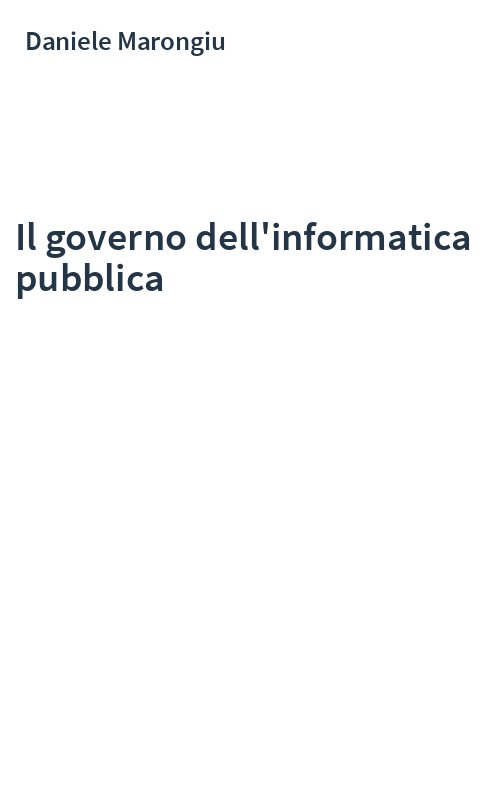 Il governo dell'informatica pubblica