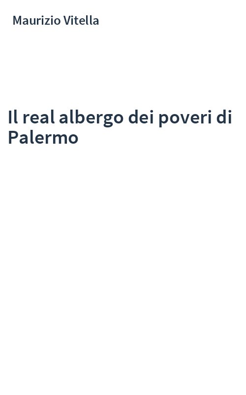 Il real albergo dei poveri di Palermo