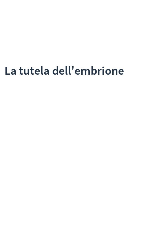 La tutela dell'embrione