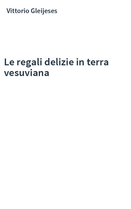 Le regali delizie in terra vesuviana