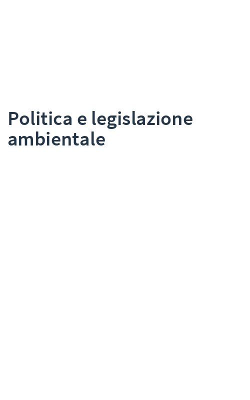 Politica e legislazione ambientale