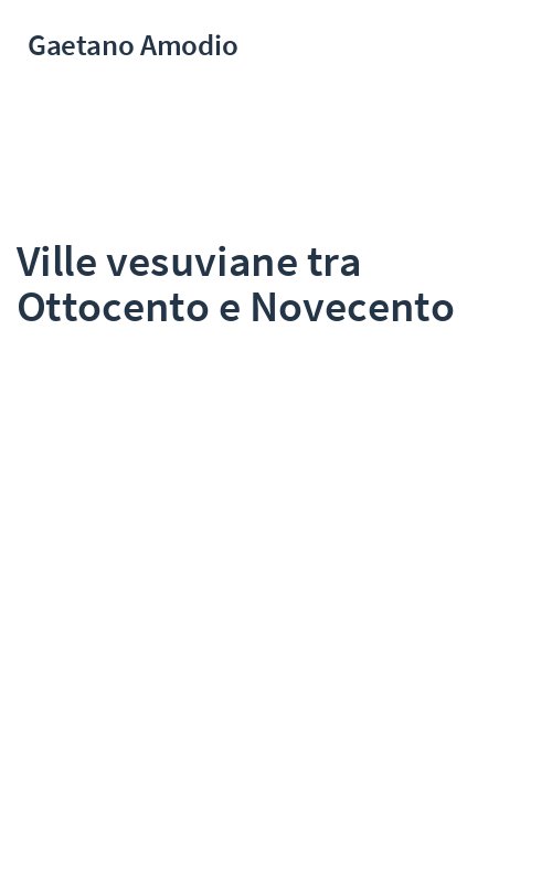 Ville vesuviane tra Ottocento e Novecento