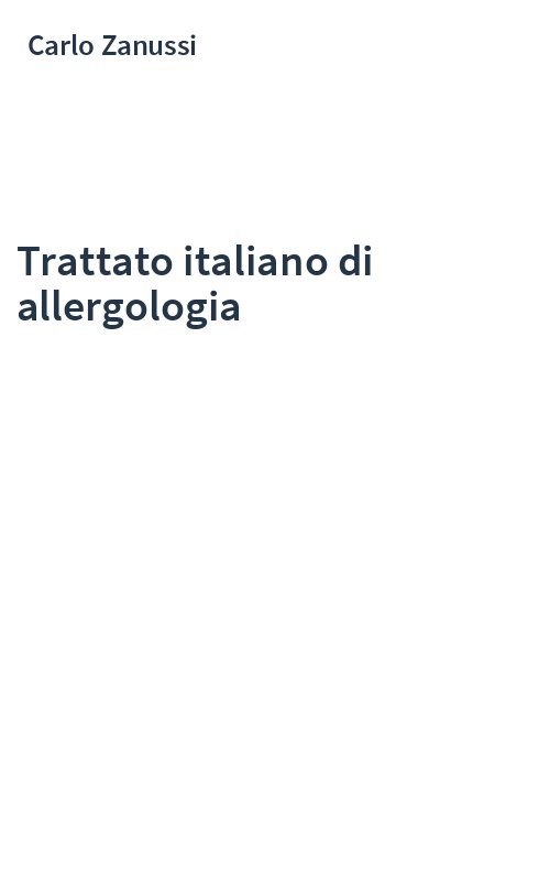 Trattato italiano di allergologia