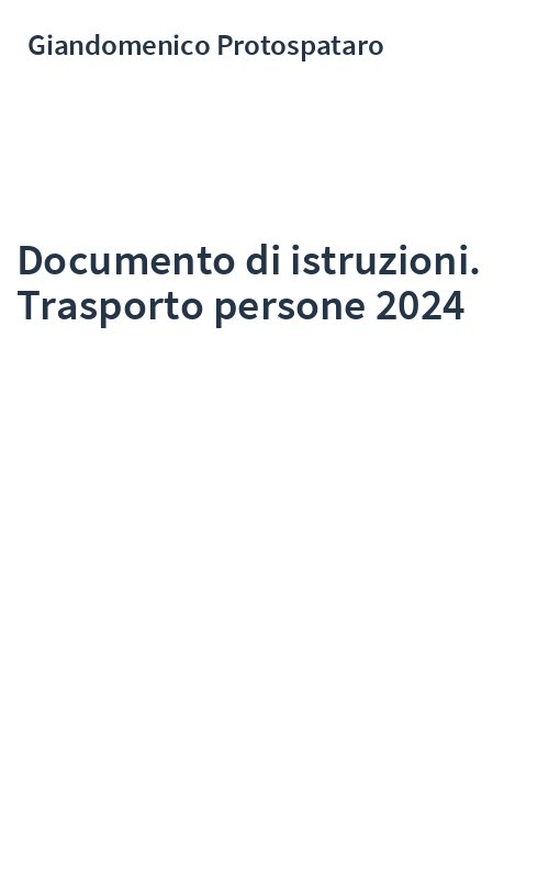 Documento di istruzioni. Trasporto persone 2024