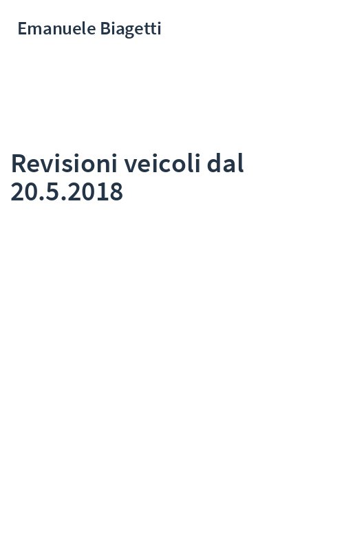 Revisioni veicoli dal 20.5.2018