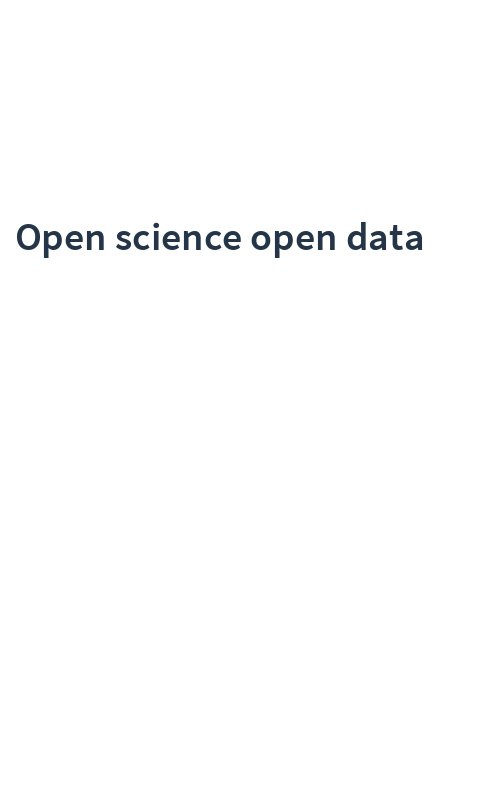 Open science open data