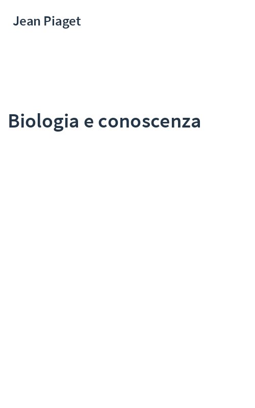 Biologia e conoscenza
