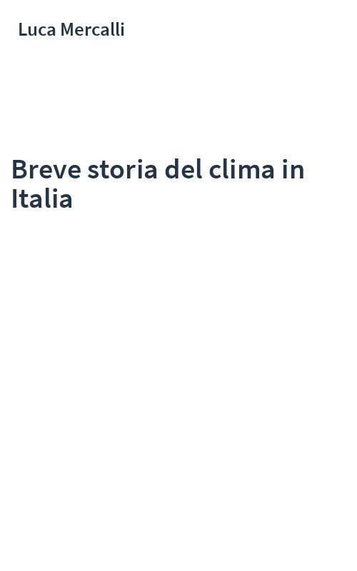 Breve storia del clima in Italia