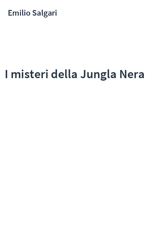 I misteri della Jungla Nera