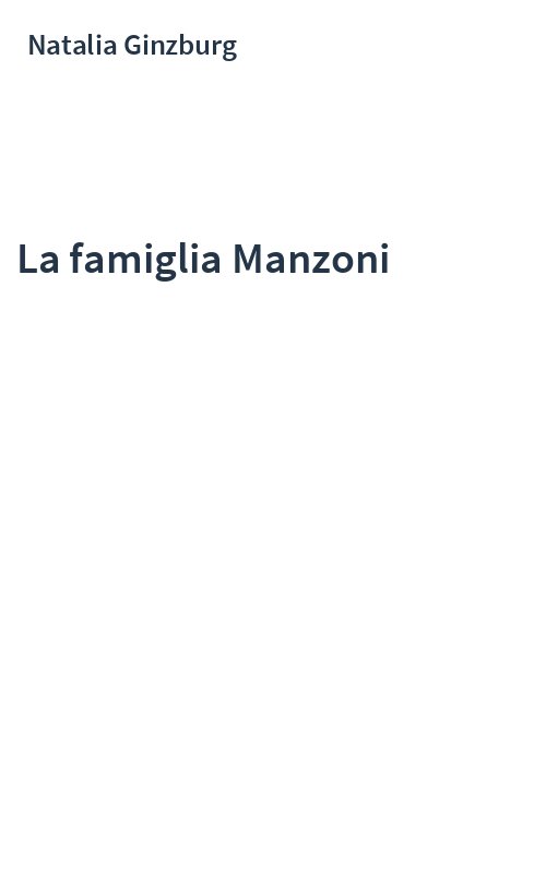 La famiglia Manzoni