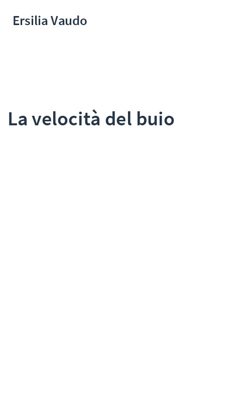 La velocità del buio
