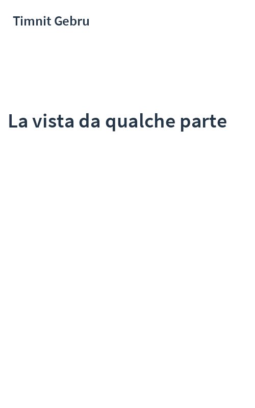 La vista da qualche parte