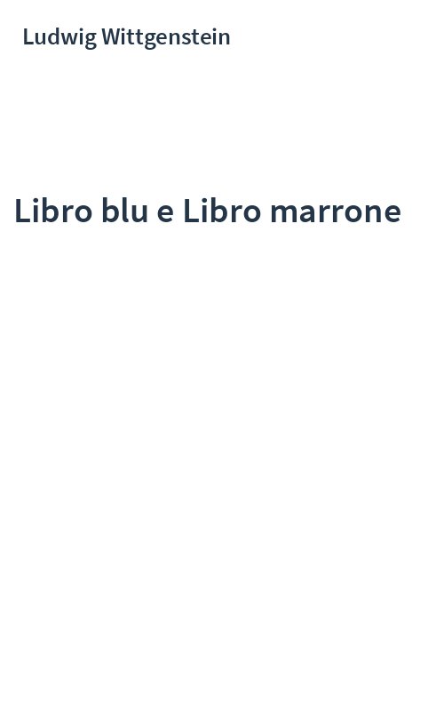 Libro blu e Libro marrone
